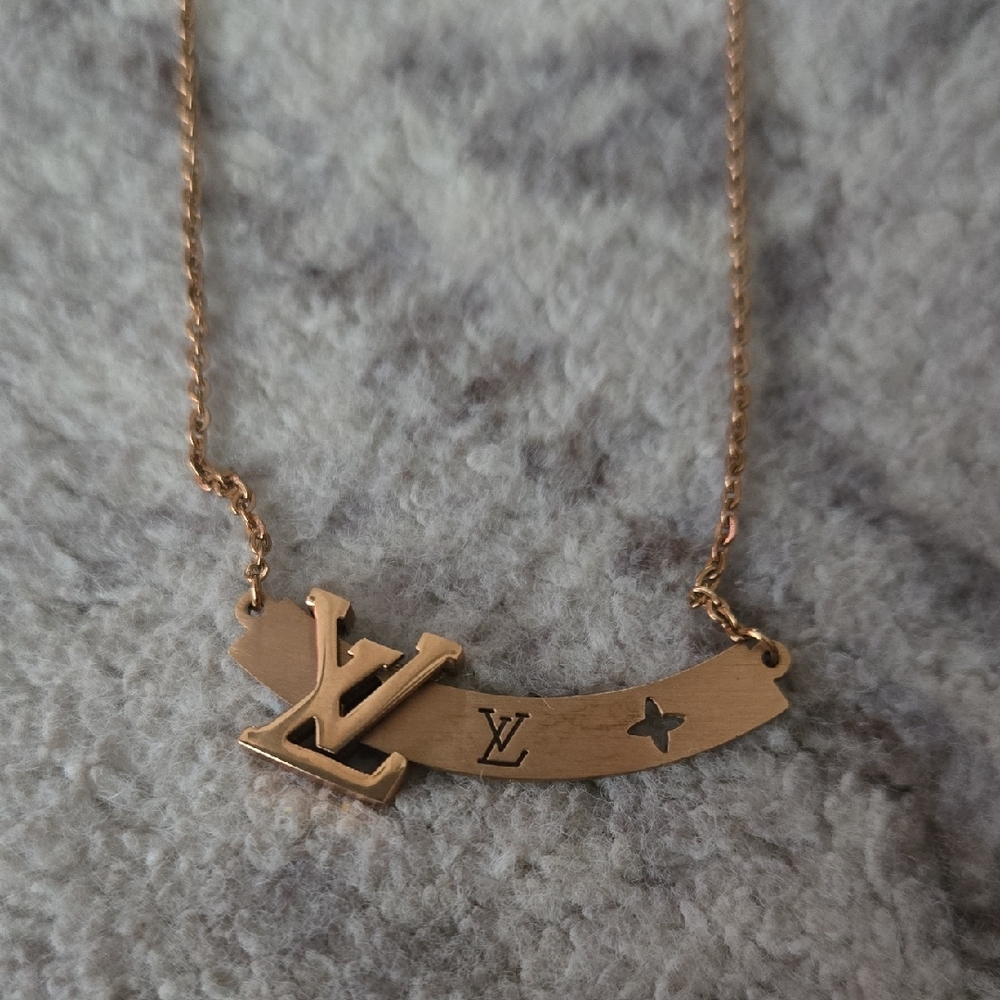 Louis Vuitton Gold Initial Necklace